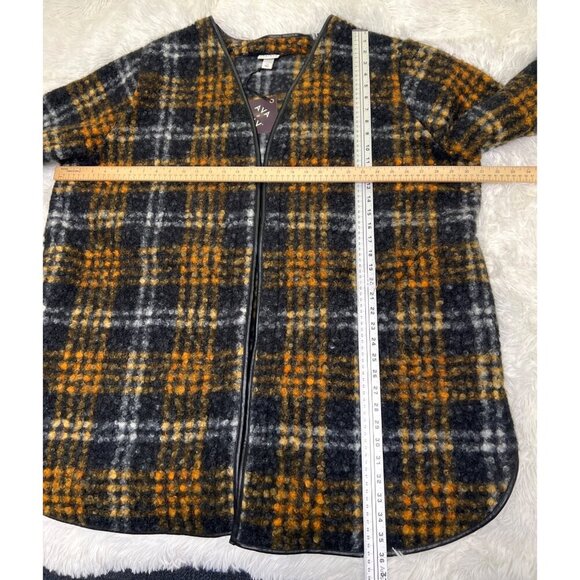 Ava & Viv Brown Cardigan Plaid Open Front Coatigan Size 4XL - Picture 13 of 16